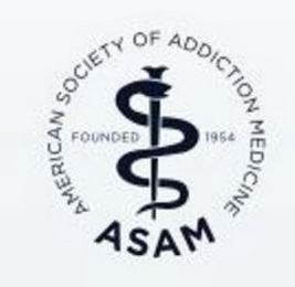 AMERICAN SOCIETY OF ADDICTION MEDICINE ASAM FOUNDED 1954 logo