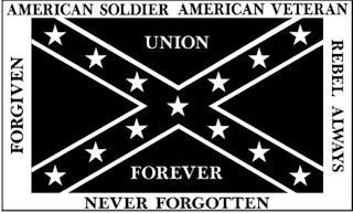 AMERICAN SOLDIER AMERICAN VETERAN FORGIVEN NEVER FORGOTTEN UNION FOREVER REBEL ALWAYS logo
