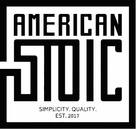 AMERICAN STOIC SIMPLICITY. QUALITY. EST. 2017 logo