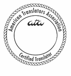 AMERICAN TRANSLATORS ASSOCIATION ATA CERTIFIED TRANSLATOR logo