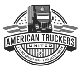 AMERICAN TRUCKERS UNITED A TRIPLE BRAIDED CORD IS NOT EASILY BROKEN logo