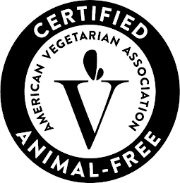 AMERICAN VEGETARIAN ASSOCIATION CERTIFIED ANIMAL-FREE logo