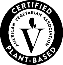 AMERICAN VEGETARIAN ASSOCIATION CERTIFIED PLANT-BASED logo