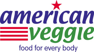 AMERICAN VEGGIE FOOD FOR EVERY BODY logo
