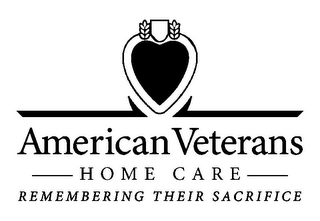 AMERICAN VETERANS HOME CARE REMEMBERING THEIR SACRIFICE logo