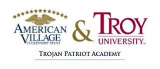 AMERICAN VILLAGE CITIZENSHIP TRUST & TROY UNIVERISTY TROJAN PATRIOT ACADEMY logo
