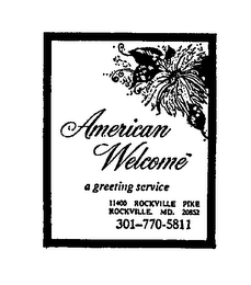 AMERICAN WELCOME A GREETING SERVICE logo