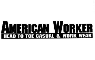 AMERICAN WORKER HEAD-TO-TOE CASUAL & WORK WEAR logo