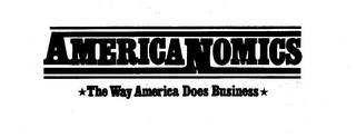 AMERICANOMICS THE WAY AMERICA DOES BUSINESS logo
