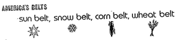 AMERICA'S BELTS SUN BELT, SNOW BELT, CORN BELT, WHEAT BELT logo