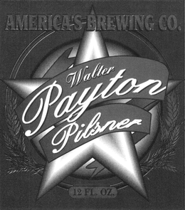 AMERICA'S BREWING CO. WALTER PAYTON PILSNER logo