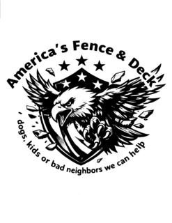 AMERICA'S FENCE & DECK     DOGS KIDS OR BAD NEIGHBORS WE CAN HELP logo