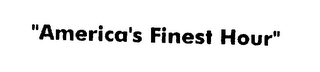 "AMERICA'S FINEST HOUR" logo