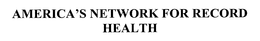 AMERICA'S NETWORK FOR RECORD HEALTH logo