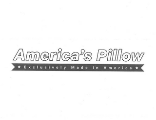 AMERICA'S PILLOW EXCLUSIVELY MADE IN AMERICA logo