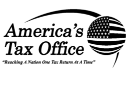 AMERICA'S TAX OFFICE "REACHING A NATION ONE TAX RETURN AT A TIME" logo