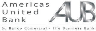 AMERICAS UNITED BANK AUB SU BANCO COMERCIAL. THE BUSINESS BANK. logo