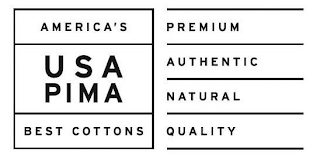 AMERICA'S USA PIMA BEST COTTONS PREMIUM AUTHENTIC NATURAL QUALITY