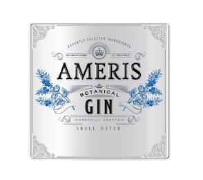 AMERIS BOTANICAL GIN EXPERTLY SELECTED INGREDIENTS NATURALES HERBIS ET FRUCTIBUS CAREFULLY CRAFTED SMALL BATCH logo
