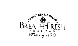 AMHERST DENTAL GROUP'S BREATH-FRESH PROGRAM ITS AS EASY AS 1,2,3 logo