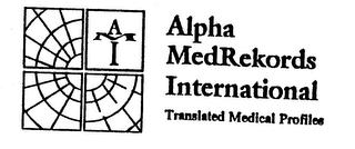 AMI ALPHA MEDREKORDS INTERNATIONAL TRANSLATED MEDICAL PROFILES logo
