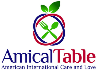 AMICAL TABLE AMERICAN INTERNATIONAL CARE AND LOVE logo