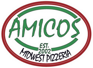 AMICOS MIDWEST PIZZERIA EST. 2002 logo