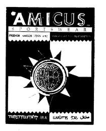 AMICUS SPORTSWEAR FRIENDS AMIGOS VENN AMI logo
