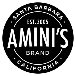 AMINI'S · SANTA BARBARA · EST. 2005 BRAND · CALIFORNIA · logo