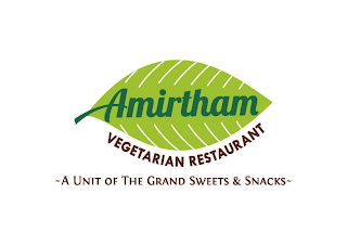 AMIRTHAM VEGETARIAN RESTAURANT ~A UNIT OF THE GRAND SWEETS & SNACKS~ logo