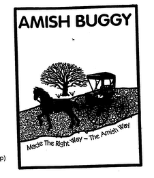 AMISH BUGGY MADE THE RIGHT WAY - THE AMISH WAY logo