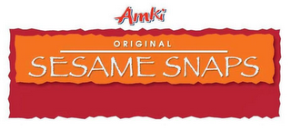 AMKI ORIGINAL SESAME SNAPS logo