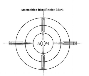 AMMUNITION IDENTIFICATION MARK AIM 123456 logo