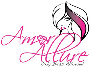 AMOR ALLURE ONLY DIVAS ALLOWED logo