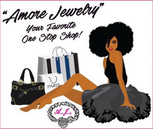 "AMORE JEWELRY" YOUR FAVORITE ONE STOP SHOP! logo