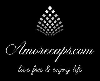 AMORECAPS.COM LIVE FREE & ENJOY LIFE logo