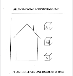 AMS ALLENS MOVING AND STORAGE,INC CHANGING LIVES ONE HOME AT A TIME logo