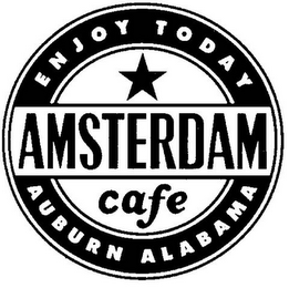 AMSTERDAM CAFE ENJOY TODAY AUBURN ALABAMA logo