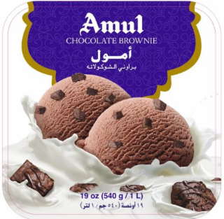 AMUL CHOCOLATE BROWNIE 19 OZ (540 G / 1 L) logo
