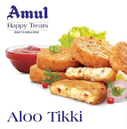 AMUL HAPPY TREATS READY TO COOK & SERVE ALOO TIKKI logo