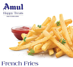 AMUL HAPPY TREATS READY TO COOK & SERVE FRENCH FRIES logo