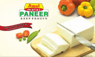 AMUL MALAI PANEER KEEP FROZEN INDIAN COTTAGE CHEESE SERVING SUGGESTIONS ONLY. logo