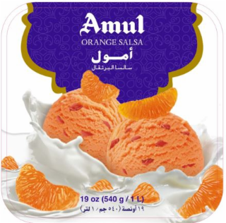 AMUL ORANGE SALSA 19 OZ (540 G / 1 L) logo