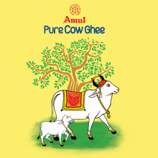 AMUL PURE COW GHEE logo