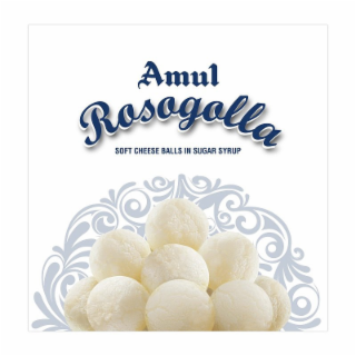 AMUL ROSOGOLLA SOFT CHEESE BALLS IN SUGAR SYRUP logo