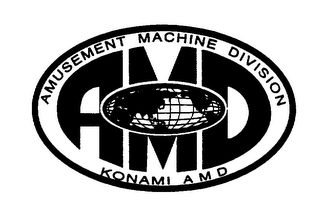 AMUSEMENT MACHINE DIVISION KONAMI AMD logo
