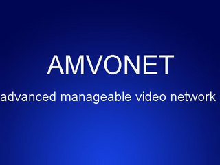 AMVONET ADVANCED MANAGEABLE VIDEO NETWORK logo