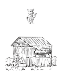 AMY REEL COME IN & PIG OUT TIN SHED BBQ DINE-IN · CARRY-OUT · CATERING logo