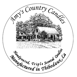 AMY'S COUNTRY CANDLES HANDPOURED, TRIPLESCENTED CANDLES MANUFACTURED IN THIBODAUX, LA logo