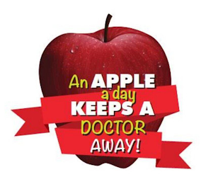 AN APPLE A DAY KEEPS A DOCTOR AWAY! logo